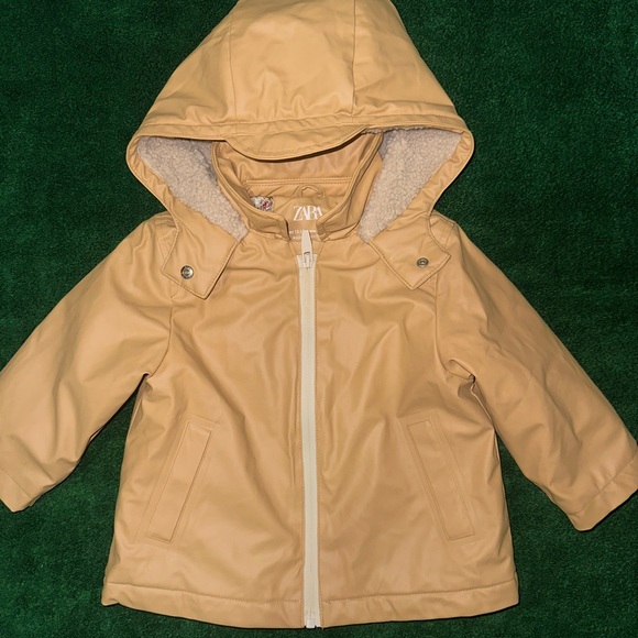 Zara Other - Zara Kids Beige Hooded Raincoat